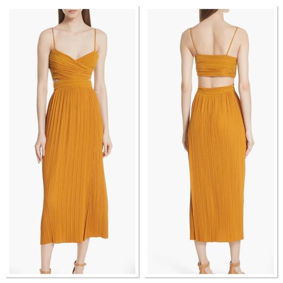 A.L.C. Sienna Dress In Marigold Sz 6 100% Polyester